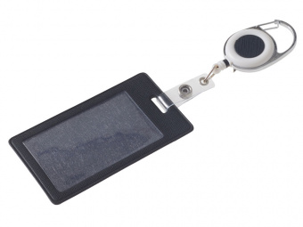 Чехол для пропуска с ретрактором Favor (черный)