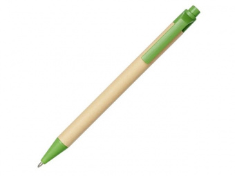 Шариковая ручка Berk из переработанного картона и кукурузного пластика, зеленый