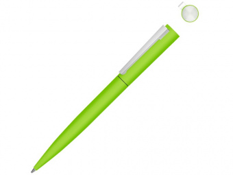 Ручка шариковая металлическая Brush Gum, soft-touch (светло-зеленый)