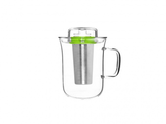 Кружка с заварочным фильтром Me Cup (зеленый, прозрачный)