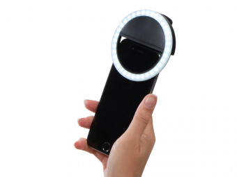 Световое кольцо для селфи Glitter (черный)