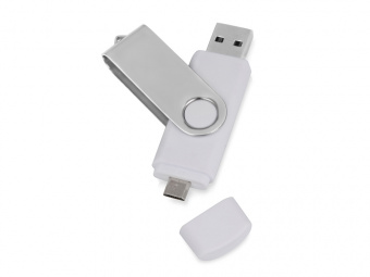 USB/micro USB-флешка на 16 Гб Квебек OTG (белый)