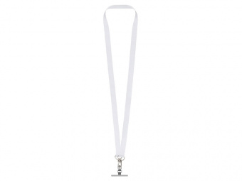 Лента под сублимацию для телефона с 2-мя карабинами, 2 см (белый, серебристый)